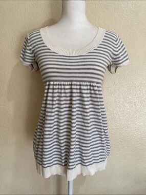 Old Navy 2000s Striped Babydoll Cotton Top